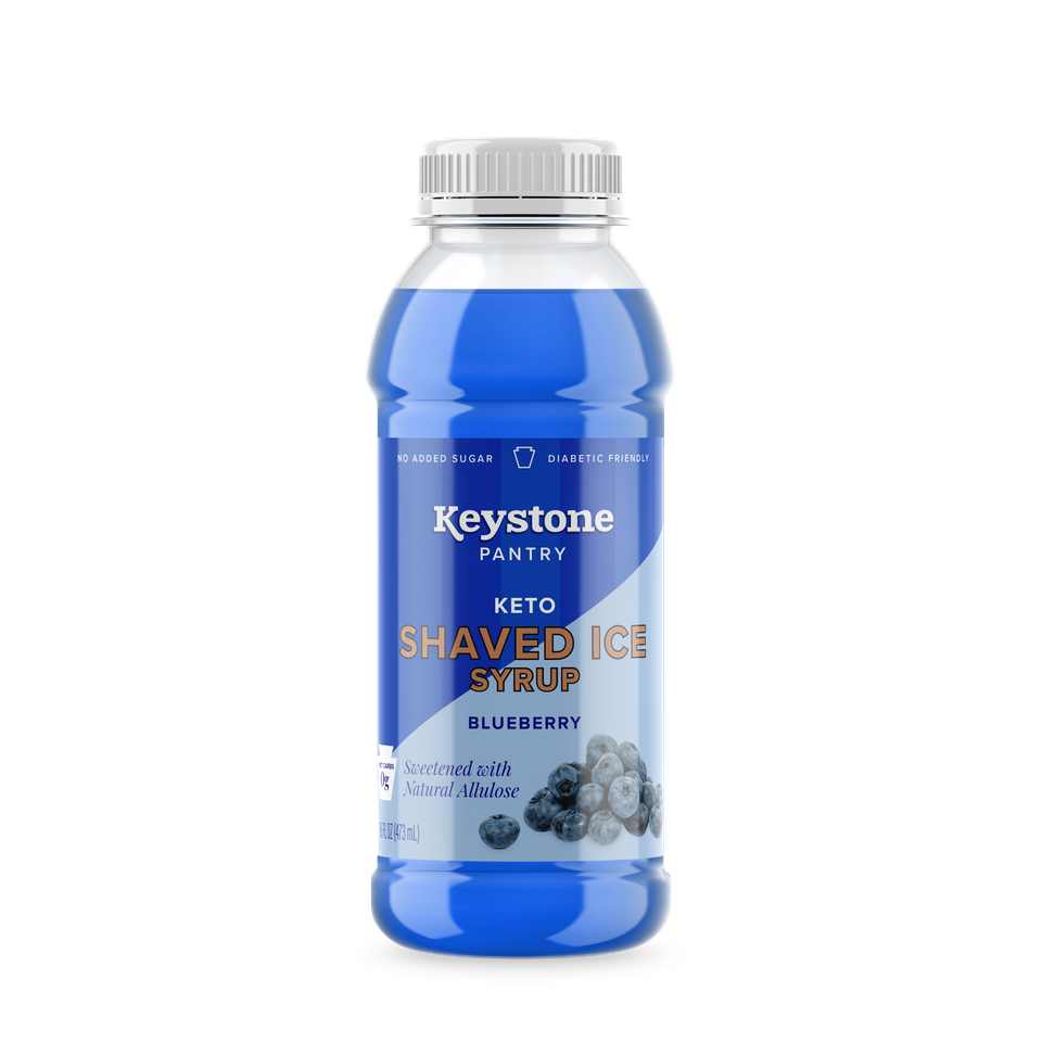 Keystone Pantry Keto Shaved Ice Syrup Blueberry Diabetic Friendly 2pk