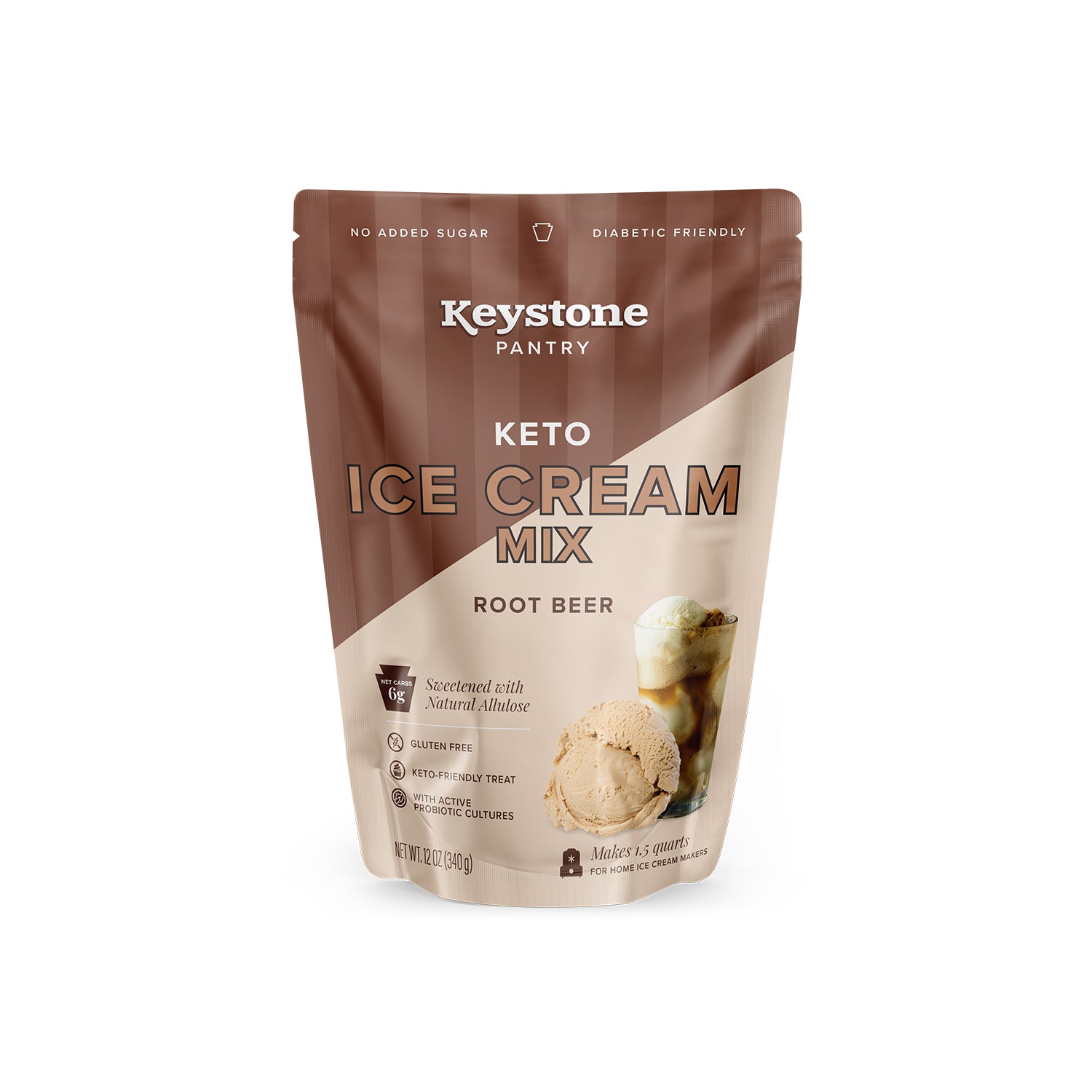 Keystone Pantry Keto Ice Cream Mix Root Beer Diabetic Friendly