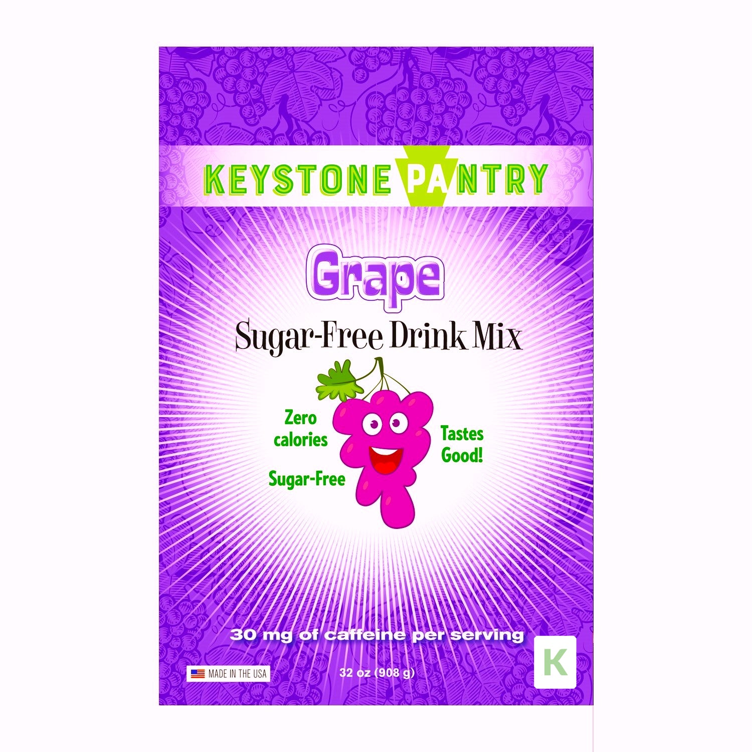 Best Diabetic Sugar-Free Drink Mix Grape Keto Friendly Zero Net Carbs