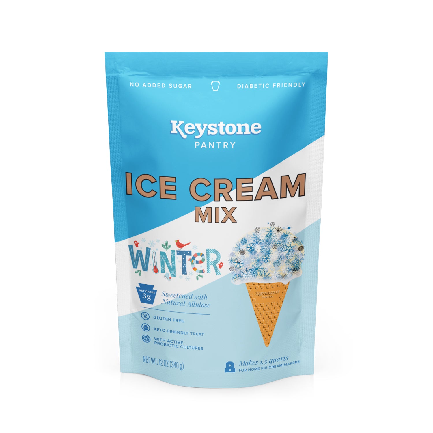 Keystone Pantry Keto Ice Cream Mix Eggnog Diabetic Friendly