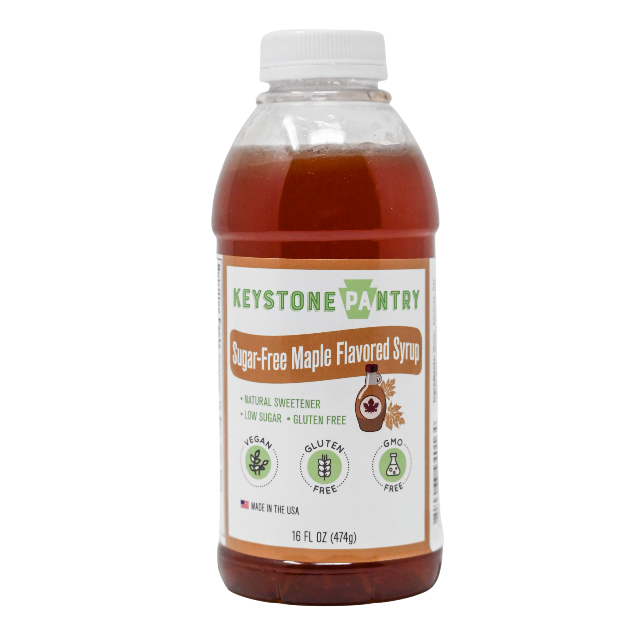 Keystone Pantry Sugar-Free Maple Flavored Syrup 1 pint Keto Friendly