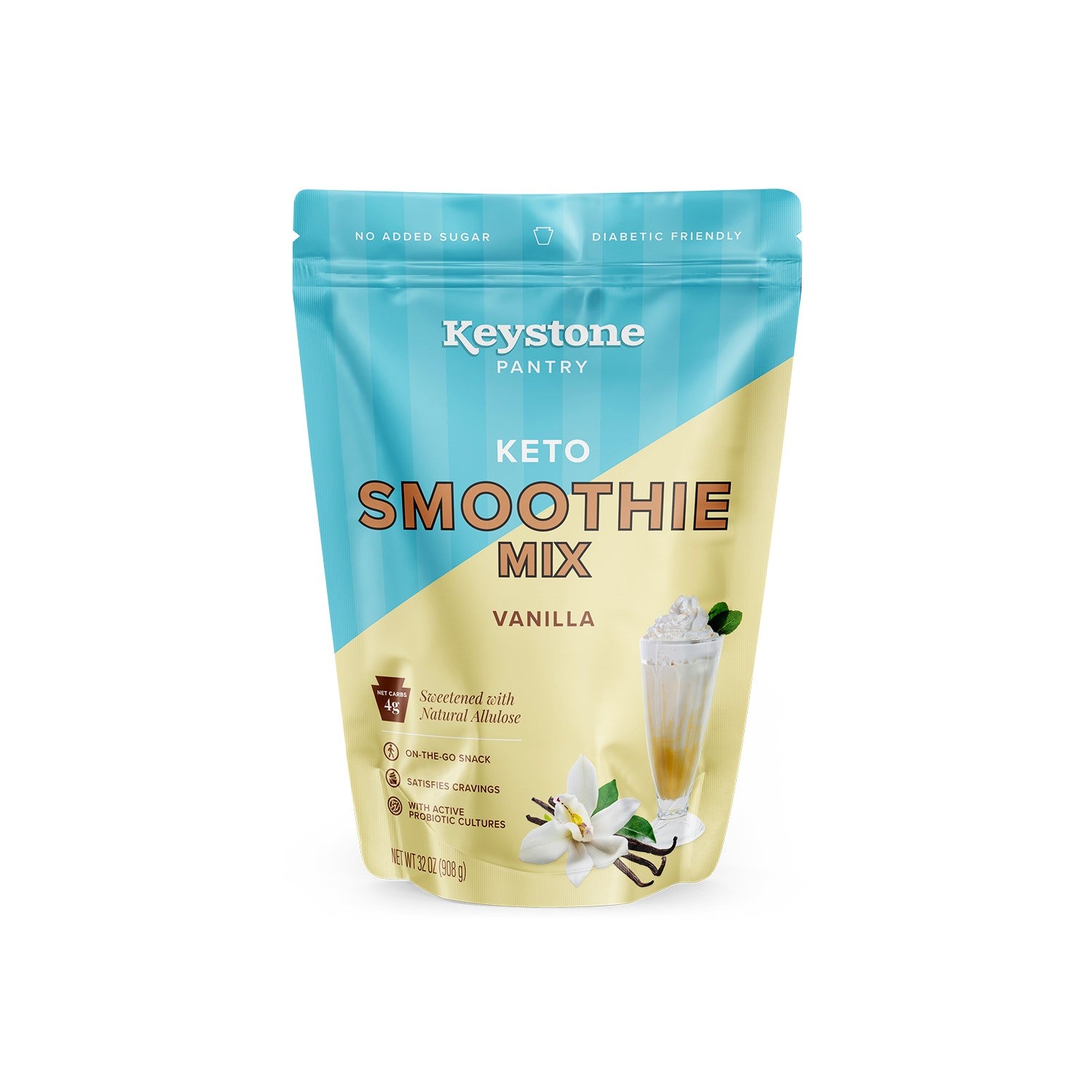Keystone Pantry Vanilla Keto Smoothie Mix with Probiotics